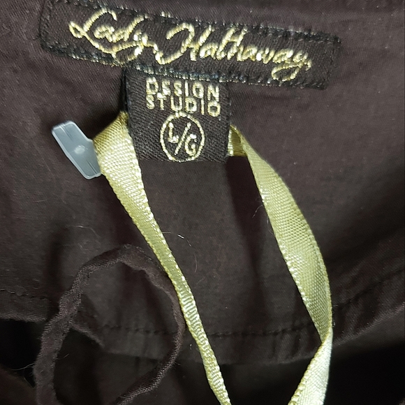 3 for $25- Lady Hathaway Beaded Cotton Top, Size L - Picture 4 of 12